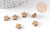 Perles intercalaires étoiles laiton brut 8mm, x10 (G1581)
