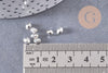 Perles intercalaires facettées zamac argenté 3mm, x 50-100-200 (G1894)