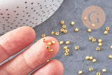 Perles intercalaires hexagone facettées zamac doré 3.5mm, x50 (G10809)