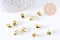 Perles intercalaires nuggets zamac doré 9.5x7mm, x10 (G10653)