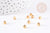 Perles intercalaires rondes laiton doré 18k 5.5mm, x10 (G9082)