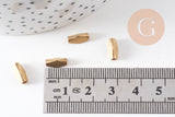 Perles intercalaires tube laiton brut 8.5mm, x30 (G1500)