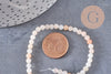 Perles jade naturel rose pâle4mm, x1 fil de 37cm (G3858)