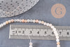 Perles jade naturel rose pâle4mm, x1 fil de 37cm (G3858)