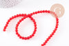 Perles jade rouge, fourniture créative, perles rondes, jade rouge, pierre naturelle,6mm,Le fil de 40cm, x1 (G1783)