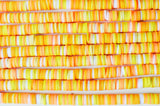 Perles polymère jaune pastel heishi 6mm, Perles plastique, perle heishi,perle disque, 6mm,le fil de 320 perles G4205