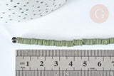 Perles polymère rondelle olive 4x1 mm heishi,fabrication bijoux, Perles plastique, le fil de 44.9cm - G7189