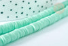 Perles polymère rondelle vert clair 6x1 mm heishi, fabrication bijoux, Perles plastique, le fil de 44.9cm G7188