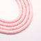 Perles polymère rose clair 4mm,x1 fil de 380 perles (G2346)