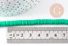 Perles polymère vert clair heishi 6mm, fil de 38-40cm, x1 (G5068)
