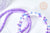Perles porcelaine abacus violet pastel 4x3mm, création bijoux céramique, fil de 38cm, x1 (G7807)