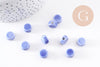 Perles porcelaine émail bleu, perle céramique, perle porcelaine,perle disque, céramique bleue,12mm, x10 G5363