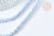 Perles porcelaine heishi bleu clair 6x3~4 mm, bijoux céramique, fil de 48cm, x1 G7440