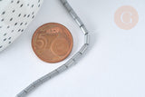 Perles rocaille Tube gris métallisé mat 4.5x2.5mm,perle tissage rocaille, perles rocaille ,perle tube Doré, x1 (G7340)