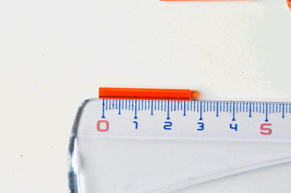 Perles rocaille Tube, perles rocaille orange,verre orange, long tube,perle tube orange, 28mm, x 10gr G4392