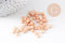 Perles rocaille carré verre rectangle orange clair,création bracelet, perle tila,4.5mm,2 trous, x50 (4.8GR) (G7490)