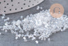 Perles tube verre blanc nacré façon Delica miyuki, x1 sachet de 8g (G10933)