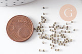 Perles rocailles miyuki noir irisé, Perles de rocaille japonaise Dark Line Peridot ,perle rocaille perlage,15/0, 1.5mm, Sachet 10g (G3955)