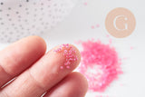 Perles rocailles miyuki rose, Perle rocaille japonaise Fuchsia Lined Crystal ,perle rocaille perlage,15/0, 1.5mm, Sachet 10g (G3956)