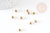 Perles ronde intercalaires laiton brut doré 6mm x10, perles dorées pour création bijoux DIY G0179
