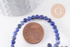 Perles ronde sodalite bleu marbré naturelle 4mm, x1 fil de 38 cm (G0513)