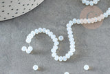 Perles rondelle abacus verre opalite 4x3mm, perles verre facetté cristal x1 GR (G9703)