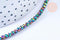 Perles rondelle cristal noir irisé facette 3.5x2.5mm, x1 fil 25.4cm (G6754)