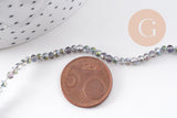 Perles rondelle gris irisé 2.5mm, x1 fil de 31cm (G0621)