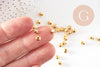 Perles rondelles coupelles intercalaires zamac doré 5mm, x50 (G10817)