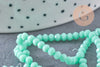 Perles rondelles cristal vert clair facette 3.5-3.8mm, fil de 32cm, x1 (G10598)