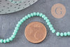 Perles rondelles cristal vert clair facette 3.5-3.8mm, fil de 32cm, x1 (G10598)