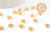 Perles rondelles fleurs laiton doré 18K 7.5mm, perles dorées intercalaire pour création bijoux x20 G9542