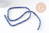 Perles rondelles heishi lapis lazuli naturel 4mm, x1 fil de 40 cm (G2767)