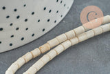 Perles rondelles howlite blanche synthétique ,pierre heshi en howlite synthétique, fil de 40cm, 5x3mm, x1 (G5569)