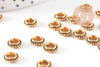 Perles rondelles intercalaires zamac doré antique 8mm, x50 (G10816)