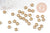 Perles rondelles intercalaires zamac doré antique 8mm, x50 (G10816)