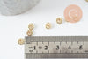 Perles rondelles striée zamac doré 18K 6mm, perles dorées intercalaire pour création bijoux x20 G9545
