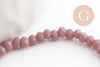 Perles rondelles verre facettées mauve 3x2mm, création bijoux cristal, fil de 43cm, x1 (G9132)