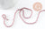 Perles rondelles verre facettées mauve 3x2mm, création bijoux cristal, fil de 43cm, x1 (G9132)