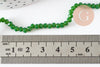 Perles rondelles verre opaque facettées vert 3.5x2.5~3mm, création bijoux cristal DIY, fil de 35cm X1 (G3907)