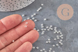 Perles rondes intercalaire acier 304 inoxydable argenté 3mm, x10 (G11349)-Perles-Gingerlily Perles