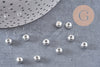 Perles rondes intercalaire acier 304 inoxydable argenté 6mm, x10 (G10854)