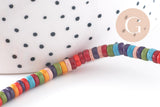 Perles rondes rondelles howlite multicolore, perles pierre,fabrication bijoux,perle heshi,howlite synthétique, fil de 160 perles, X1 G4500