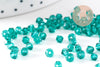 Perles toupie bicone cristal autrichien facette vert 4mm, x20 (G10514)