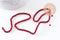 Perles toupies bordeau cristal rouge 4x3mm,Perle verre facette,perle bicone,fil de 40 cm, x1 (G2137)