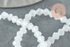 Perles toupies cristal blanc opalescent 4mm facette, x1 fil de 35cm (G8541)