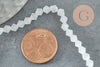 Perles toupies cristal blanc opalescent 4mm facette, x1 fil de 35cm (G8541)