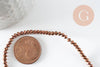 Perles toupies cristal cuivre, perles bijoux, perle cristal,Perle verre facette,création bijoux, fil de 180,3x2mm x1 (G5910)