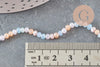 Perles toupies cristal multicolore pastel irisé 3.5x3mm, perle cristal verre facette,fil de 40cm, x1 (G6172)