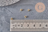 Cuentas triangulares separadoras de latón crudo chapado en oro de 3mm x10 VÁLIDO